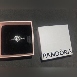PANDORA size 6.5 Sterling Silver Heart Ring